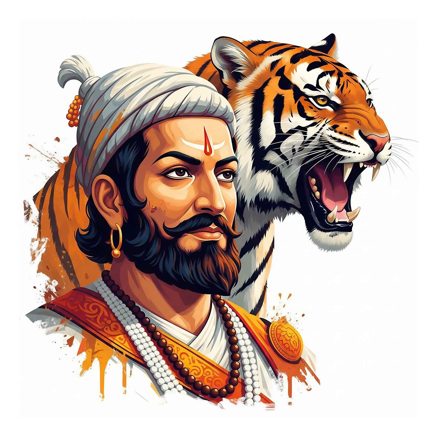 Chhatrapati's Roar: A Tribute to Maratha Valor(0010) - Photo Print
