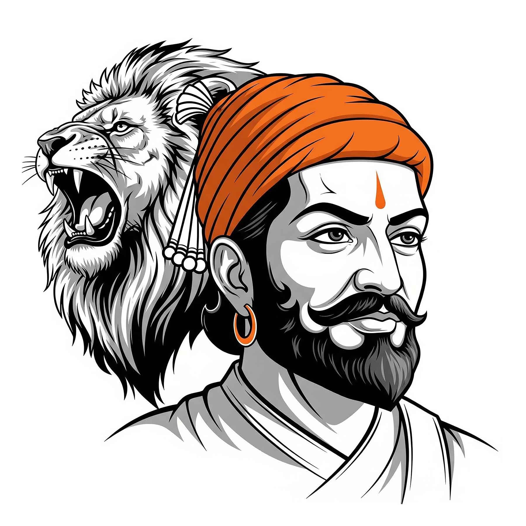 Chhatrapati's Roar: A Tribute to Maratha Valor(002) - Photo Print