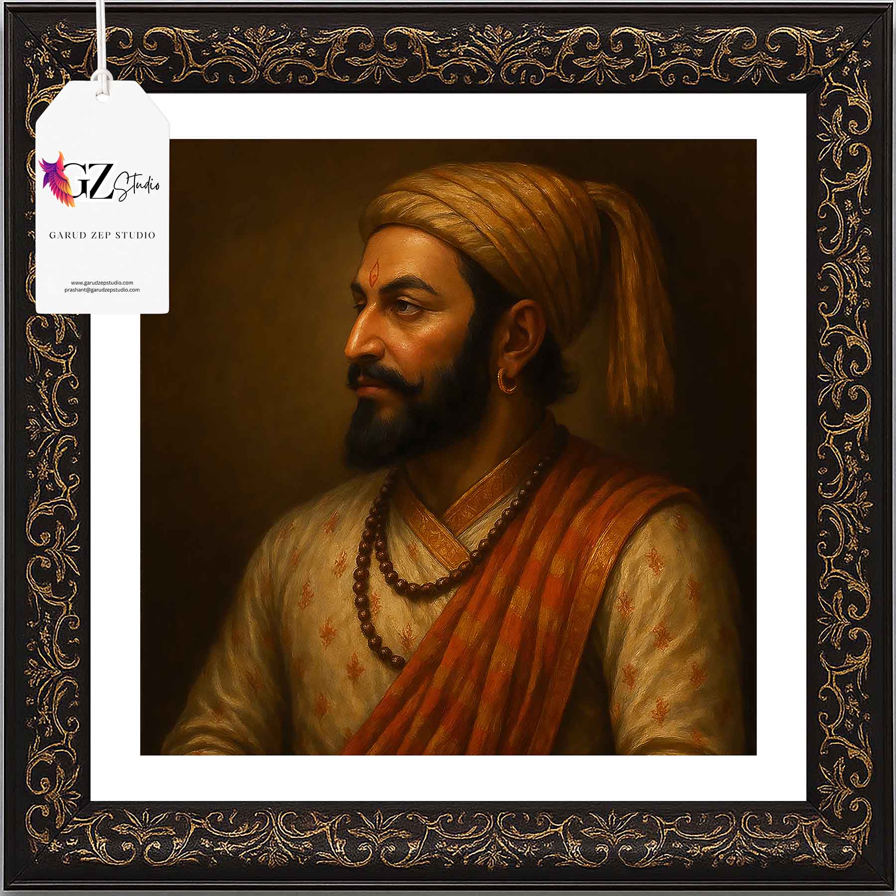 Chhatrapati Shivaji Maharaj Framed Historical Portrait(0030)