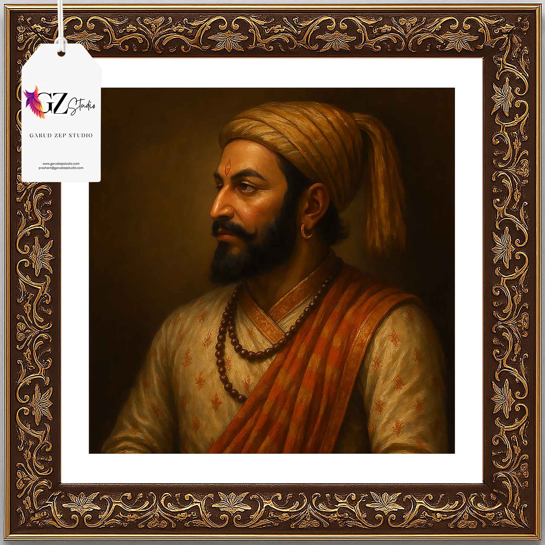 Chhatrapati Shivaji Maharaj Framed Historical Portrait(0030)