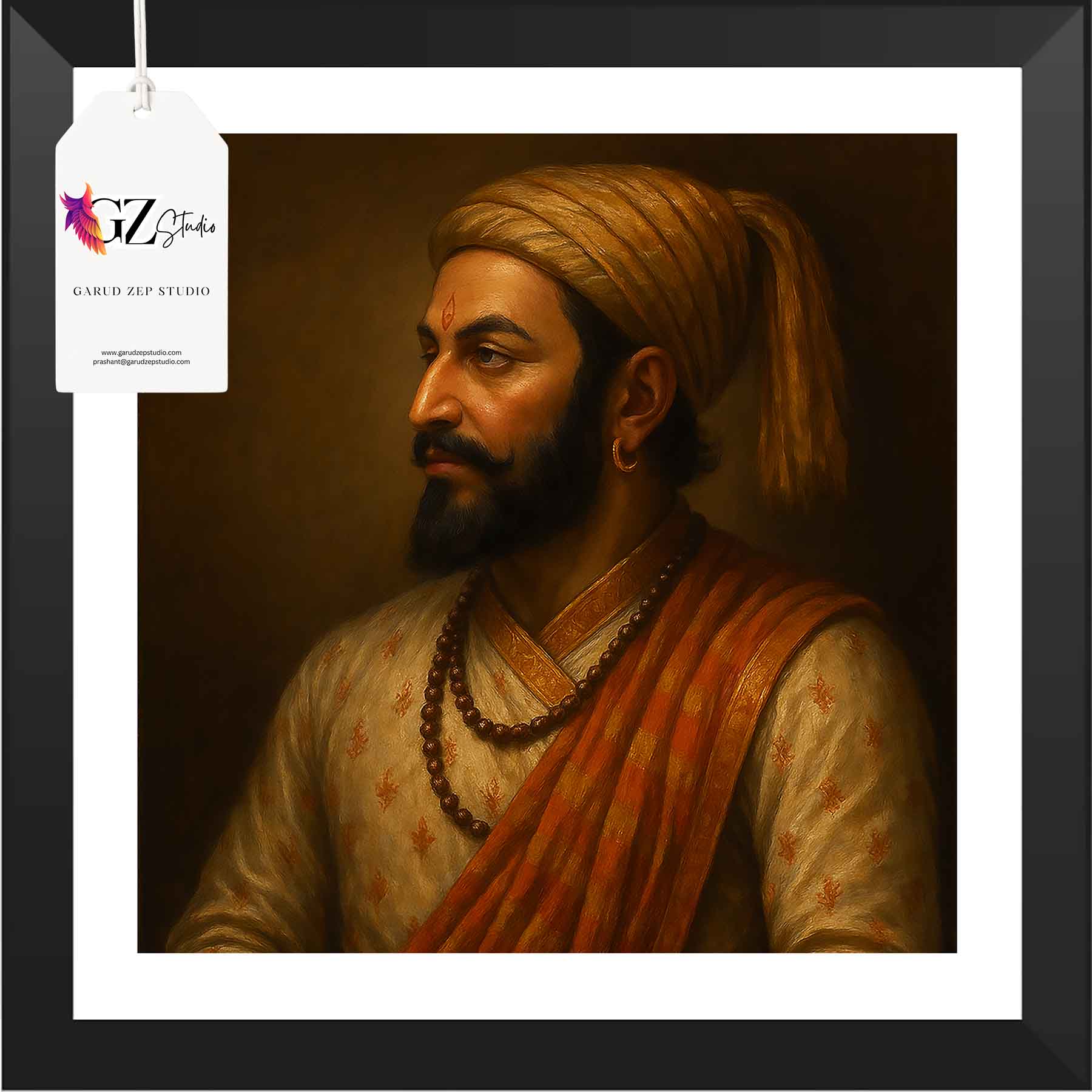 Chhatrapati Shivaji Maharaj Framed Historical Portrait(0030)