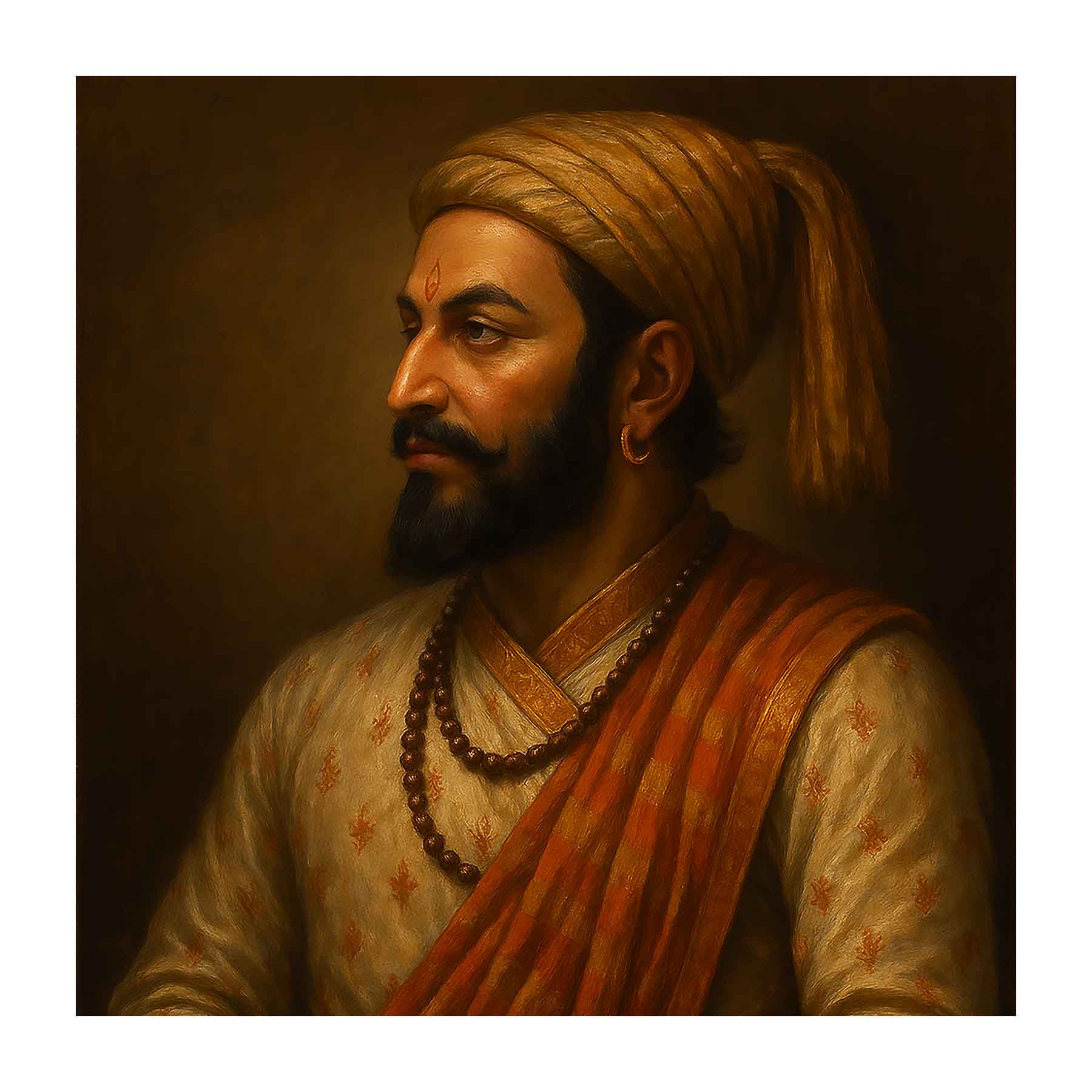Chhatrapati Shivaji Maharaj Historical Portrait(0030) - Photo Print