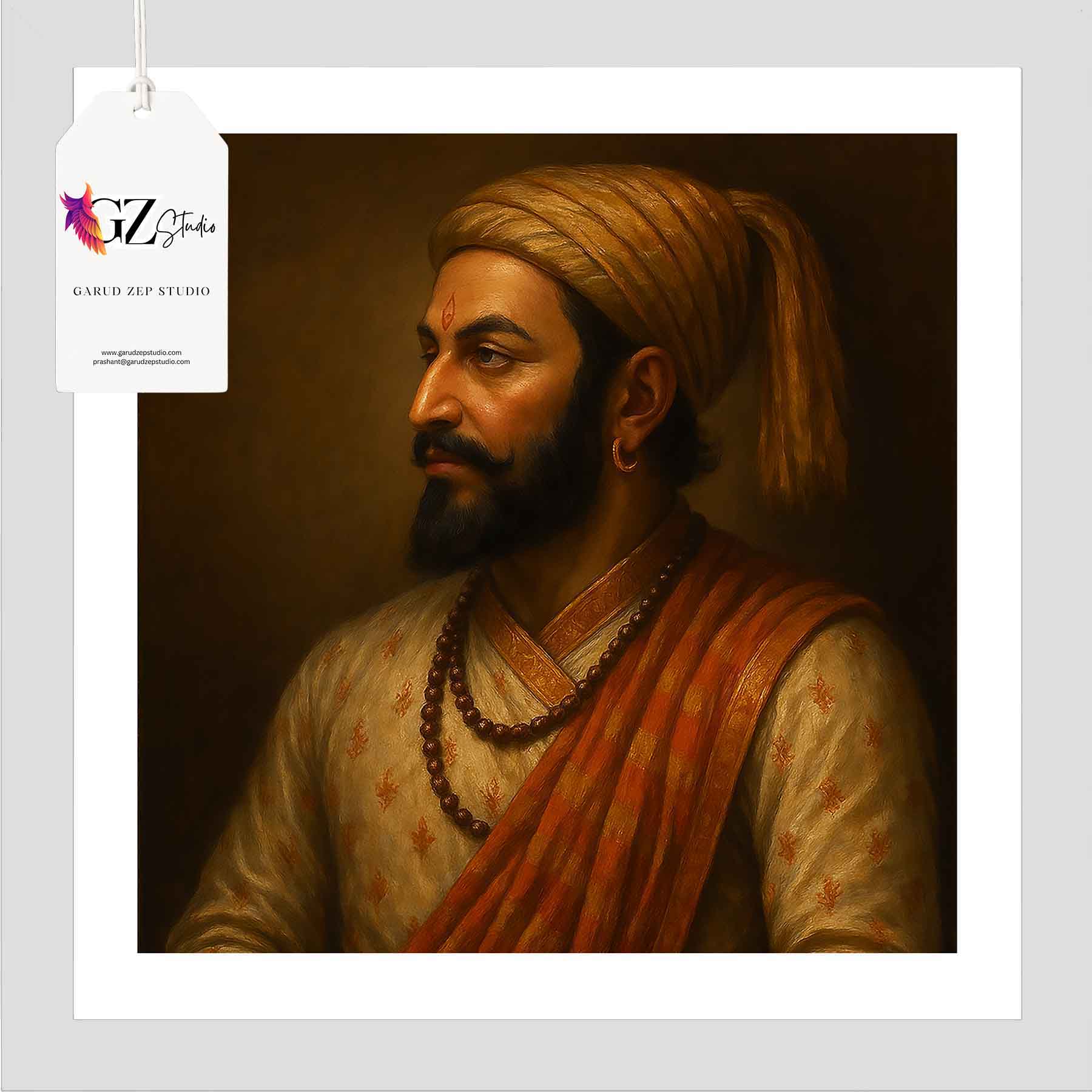 Chhatrapati Shivaji Maharaj Framed Historical Portrait(0030)