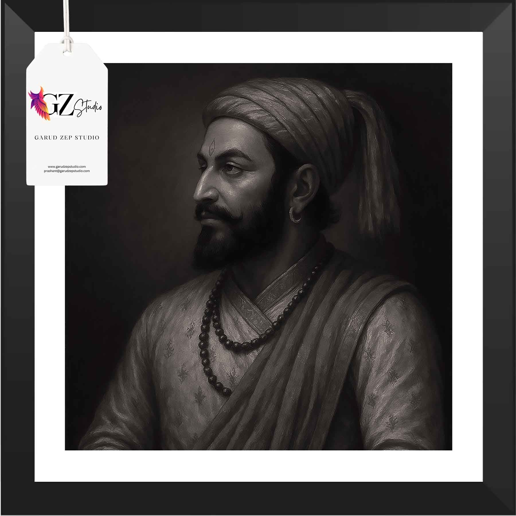 Chhatrapati Shivaji Maharaj Framed Historical Portrait(0031)