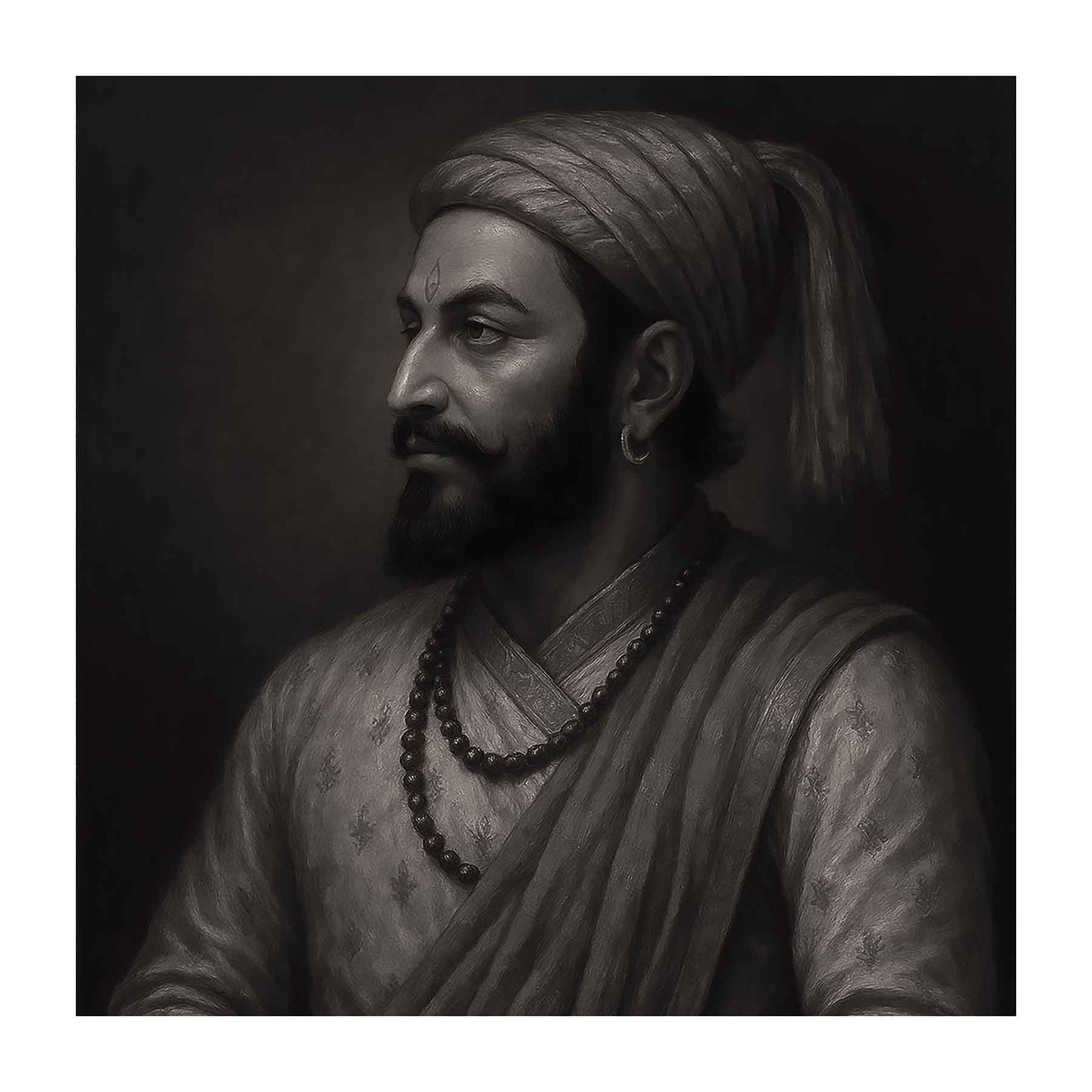 Chhatrapati Shivaji Maharaj Historical Portrait(0031) - Photo Print