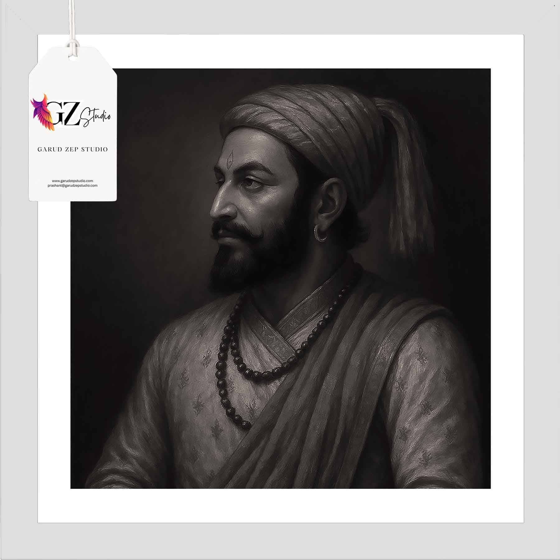 Chhatrapati Shivaji Maharaj Framed Historical Portrait(0031)