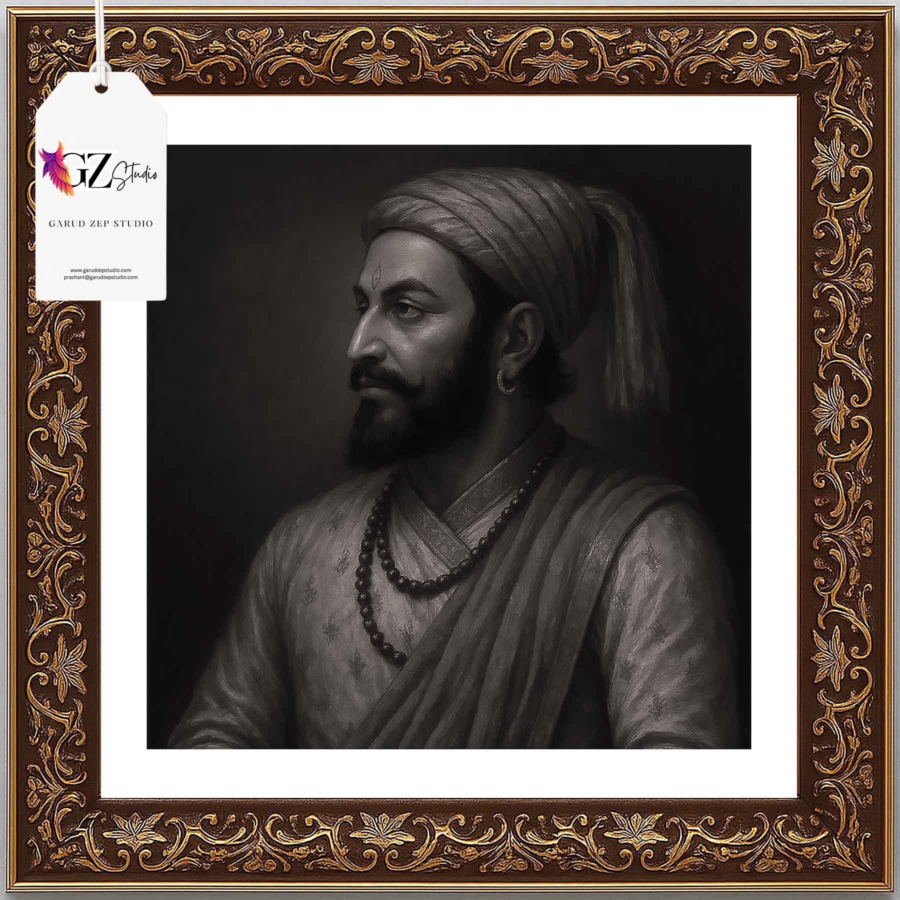 Chhatrapati Shivaji Maharaj Framed Historical Portrait(0031)