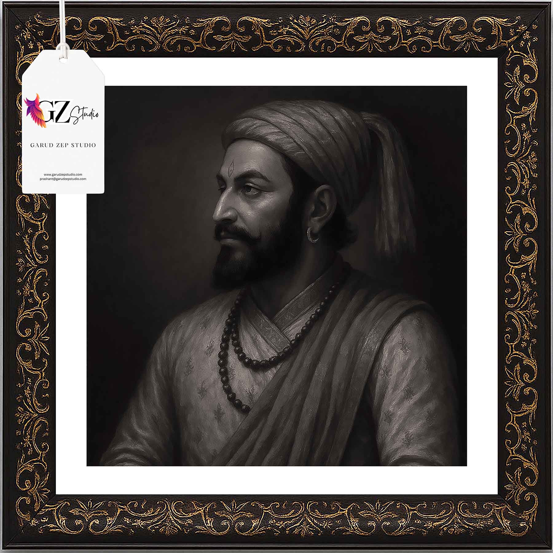 Chhatrapati Shivaji Maharaj Framed Historical Portrait(0031)