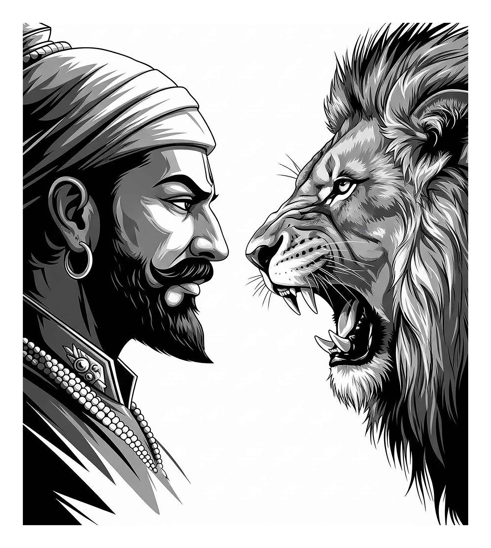Chhatrapati's Roar: A Tribute to Maratha Valor(0035) - Photo Print