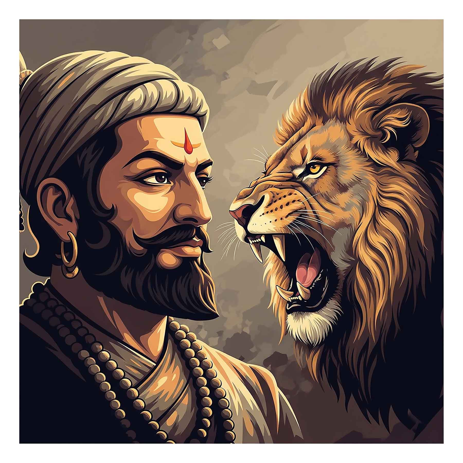 Chhatrapati's Roar: A Tribute to Maratha Valor(0046) - Photo Print