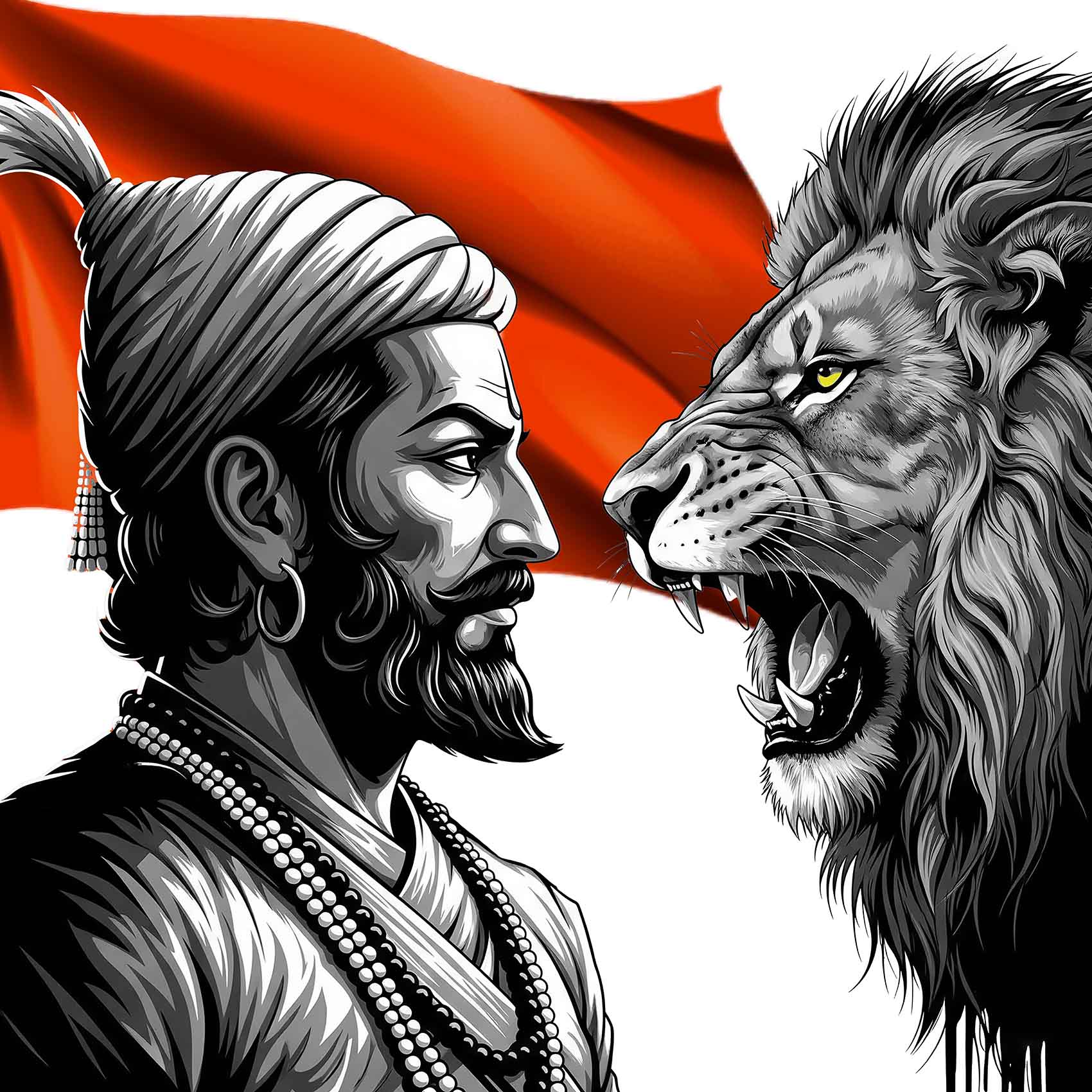 Chhatrapati's Roar: A Tribute to Maratha Valor(0049) - Photo Print