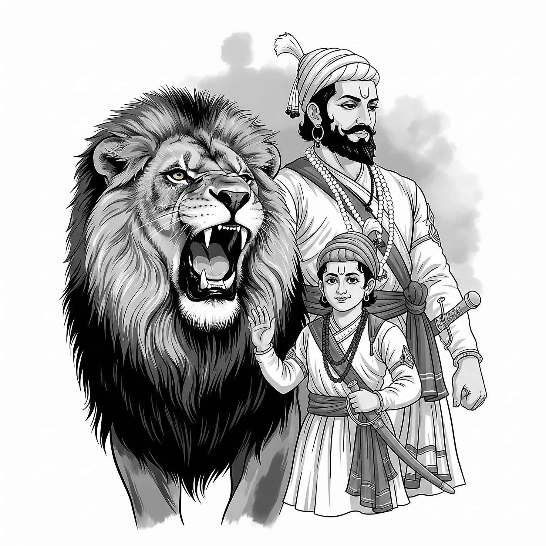 Chhatrapati's Roar: A Tribute to Maratha Valor(004) - Photo Print