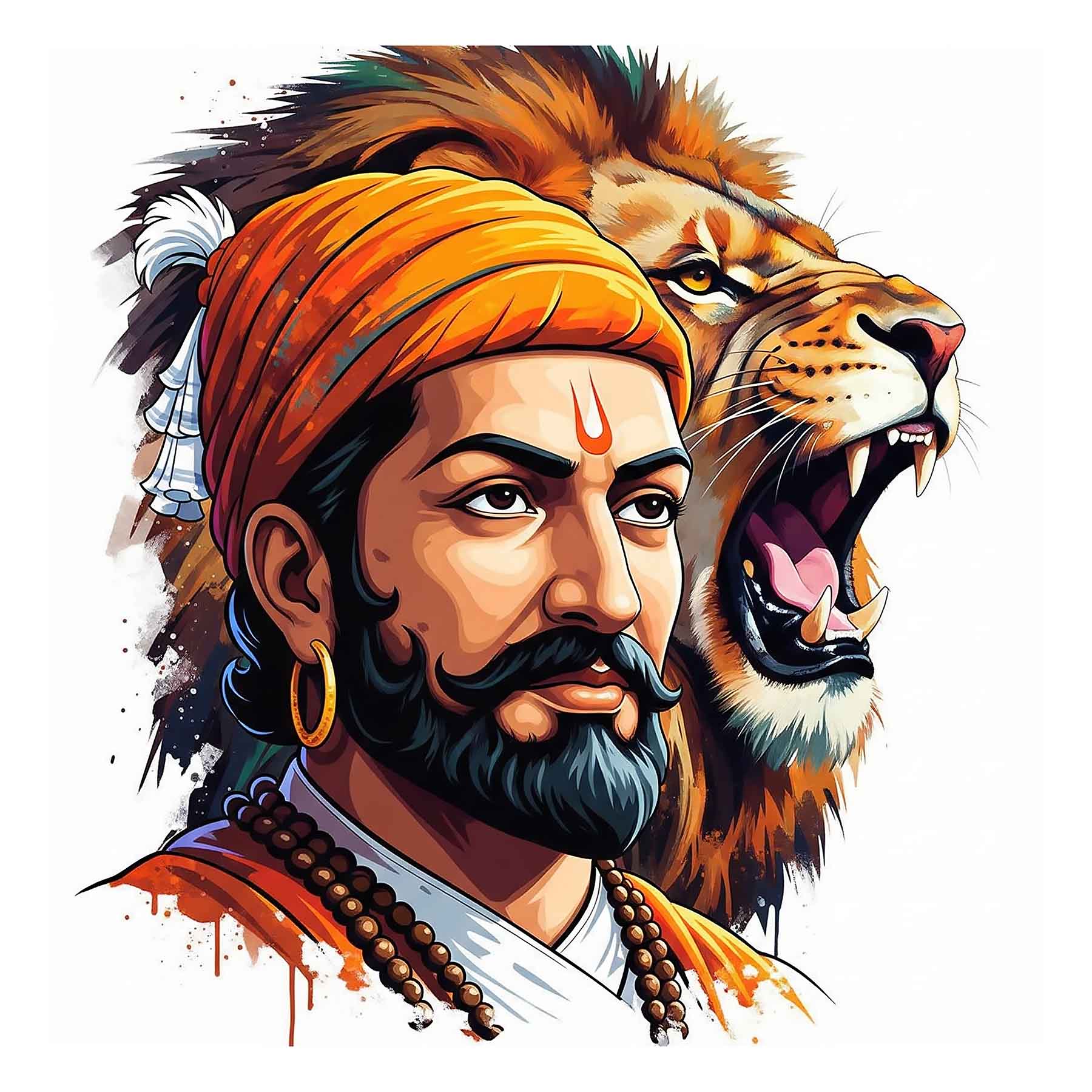 Chhatrapati's Roar: A Tribute to Maratha Valor(006) - Photo Print